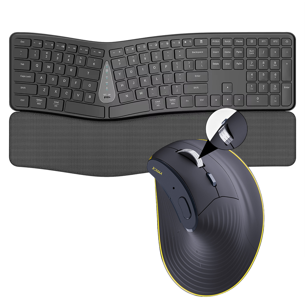 Gaming Accessories Combo - 2.4G Wireless Keyboard Mouse Combo,Comfortable Natural
