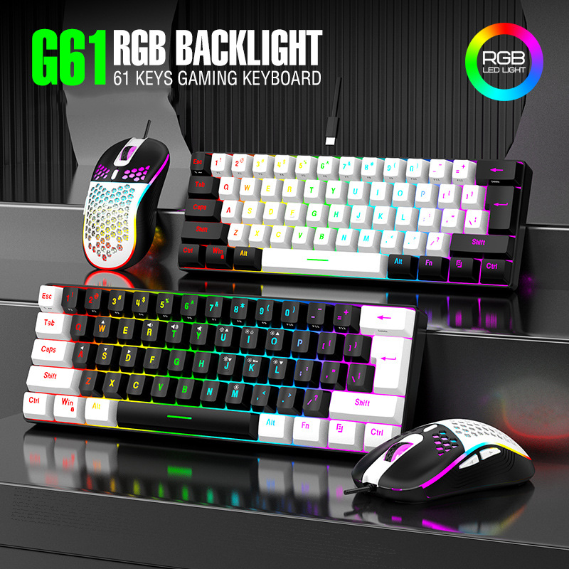 Gaming Accessories Combo - Keyboard and Mouse Sets 60% RGB