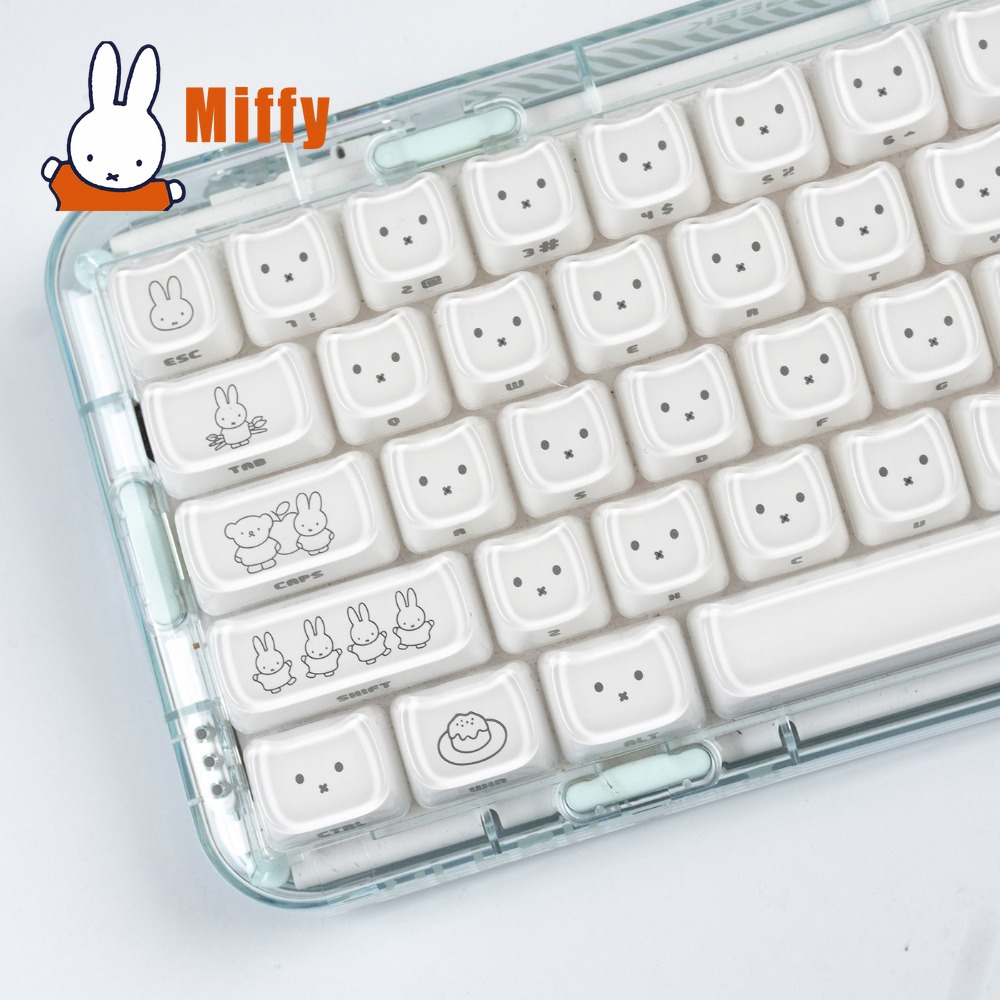 Kawaii Miffy Keycaps Cute Rabb - Gaming Accessories Kawaii ulasan dan harga