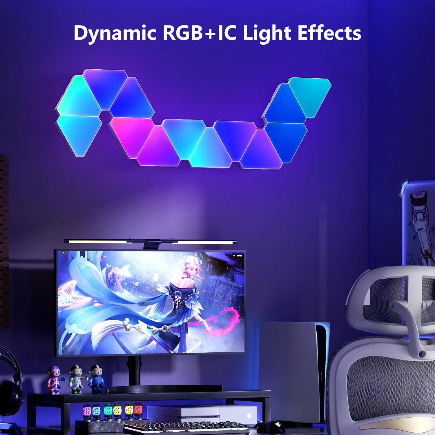 Tuya WiFi RGB Triangle Quantum - Gaming Accessories Led ulasan dan harga