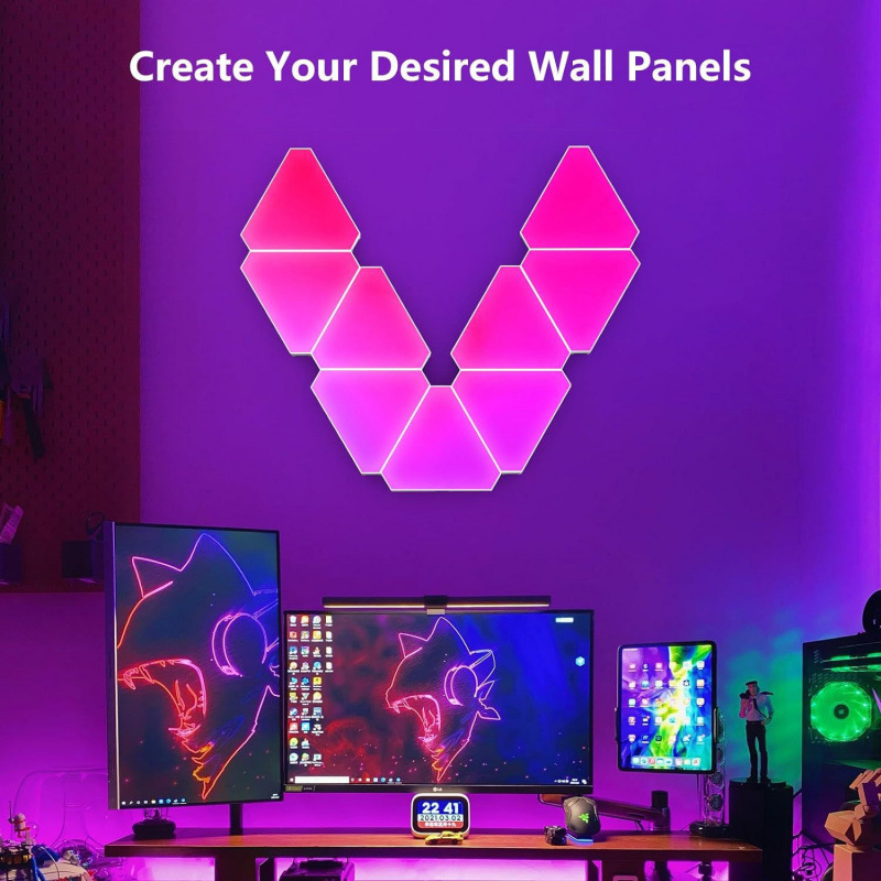Tuya WiFi RGB Triangle Quantum - Gaming Accessories Led ulasan dan harga