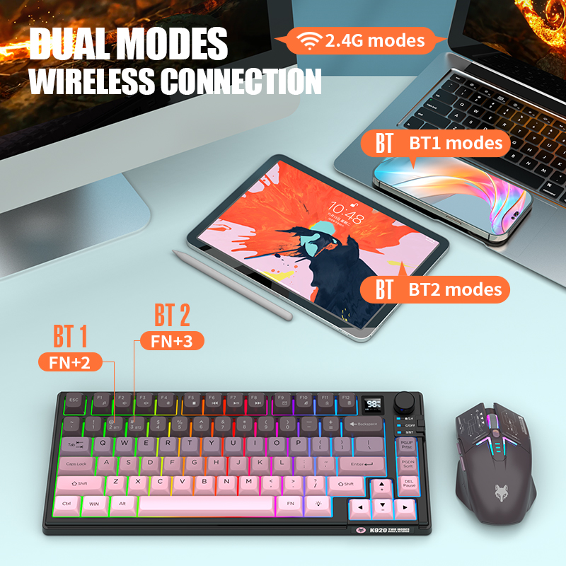 Dual-Mode 2.4G Bluetooth Wirel - Gaming Accessories Combo ulasan dan harga
