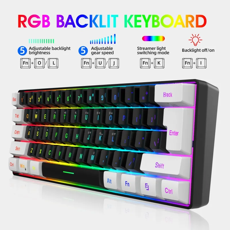 Keyboard and Mouse 60% Compute - Gaming Accessories Combo ulasan dan harga