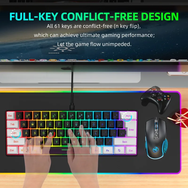 Keyboard and Mouse 60% Compute - Gaming Accessories Combo ulasan dan harga