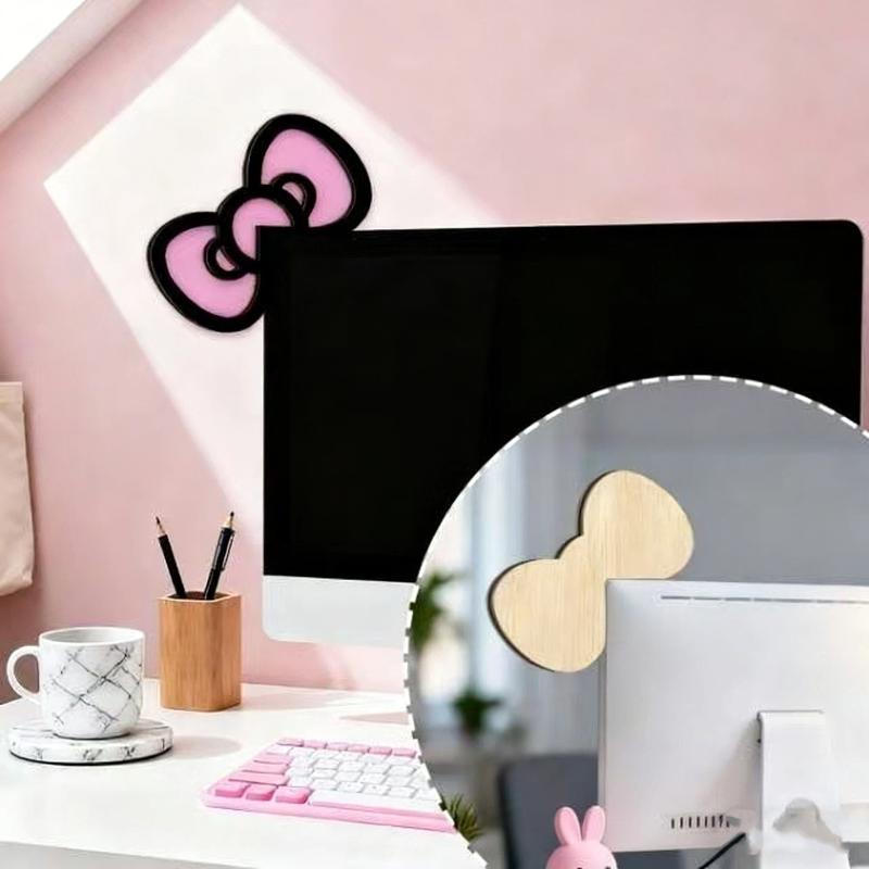 New 1/2Pcs Wooden Bowknot PC A - Gaming Accessories Kawaii ulasan dan harga
