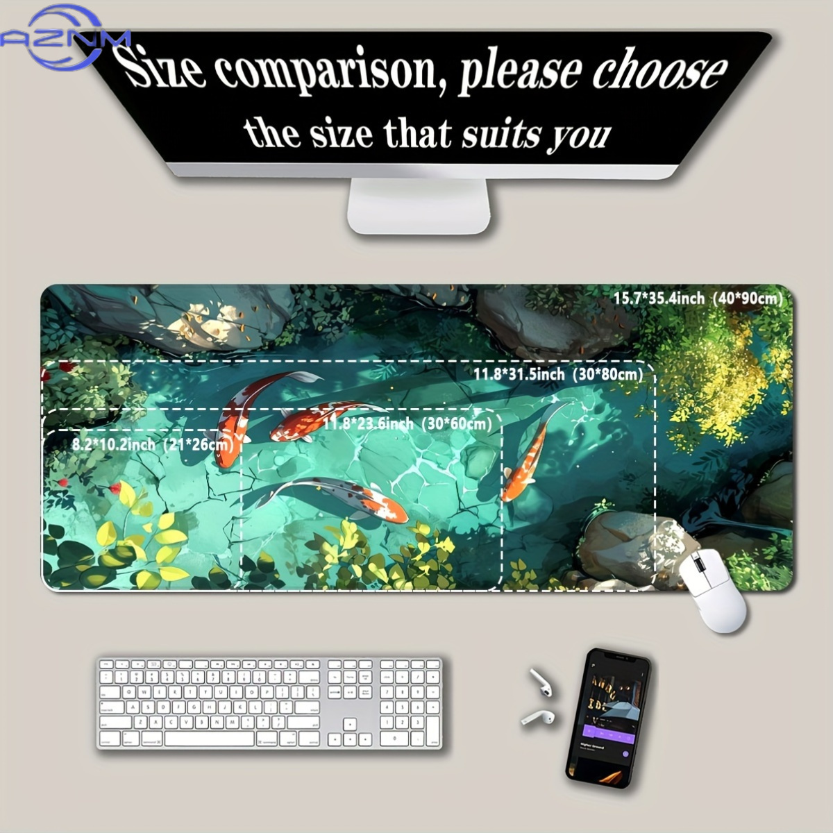 Large Koi Fish Gaming Mouse Pa - Gaming Accessories Officeworks ulasan dan harga