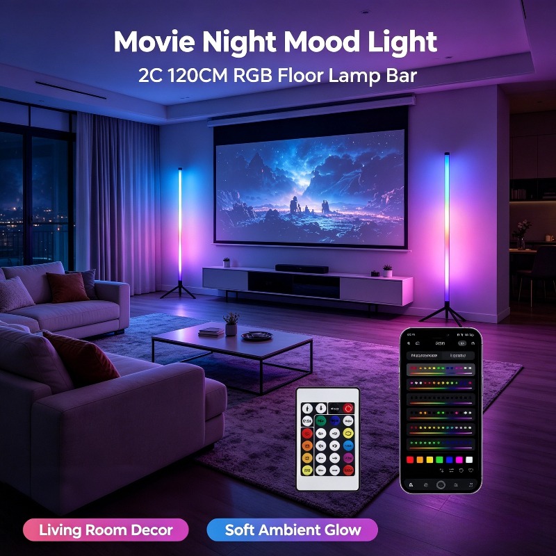 2 Pack RGB LED Corner Floor La - Gaming Accessories Led ulasan dan harga