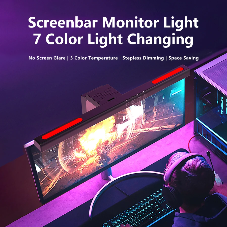 USB Stepless Dimming Screen Ha - Gaming Accessories Led ulasan dan harga