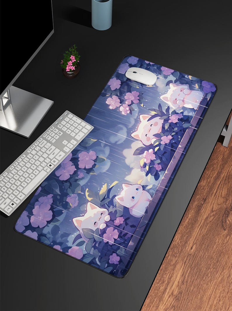 Kawaii Cats in the Rain Large  - Gaming Accessories Officeworks ulasan dan harga