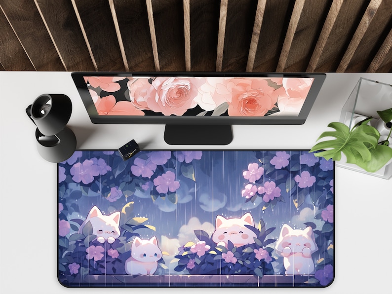 Kawaii Cats in the Rain Large  - Gaming Accessories Officeworks ulasan dan harga