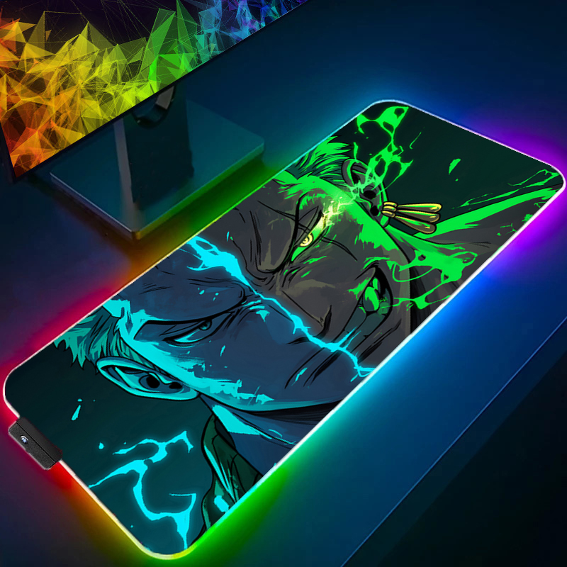 ONE PIECE Zoro Mouse Pad RGB G - Gaming Accessories Led ulasan dan harga