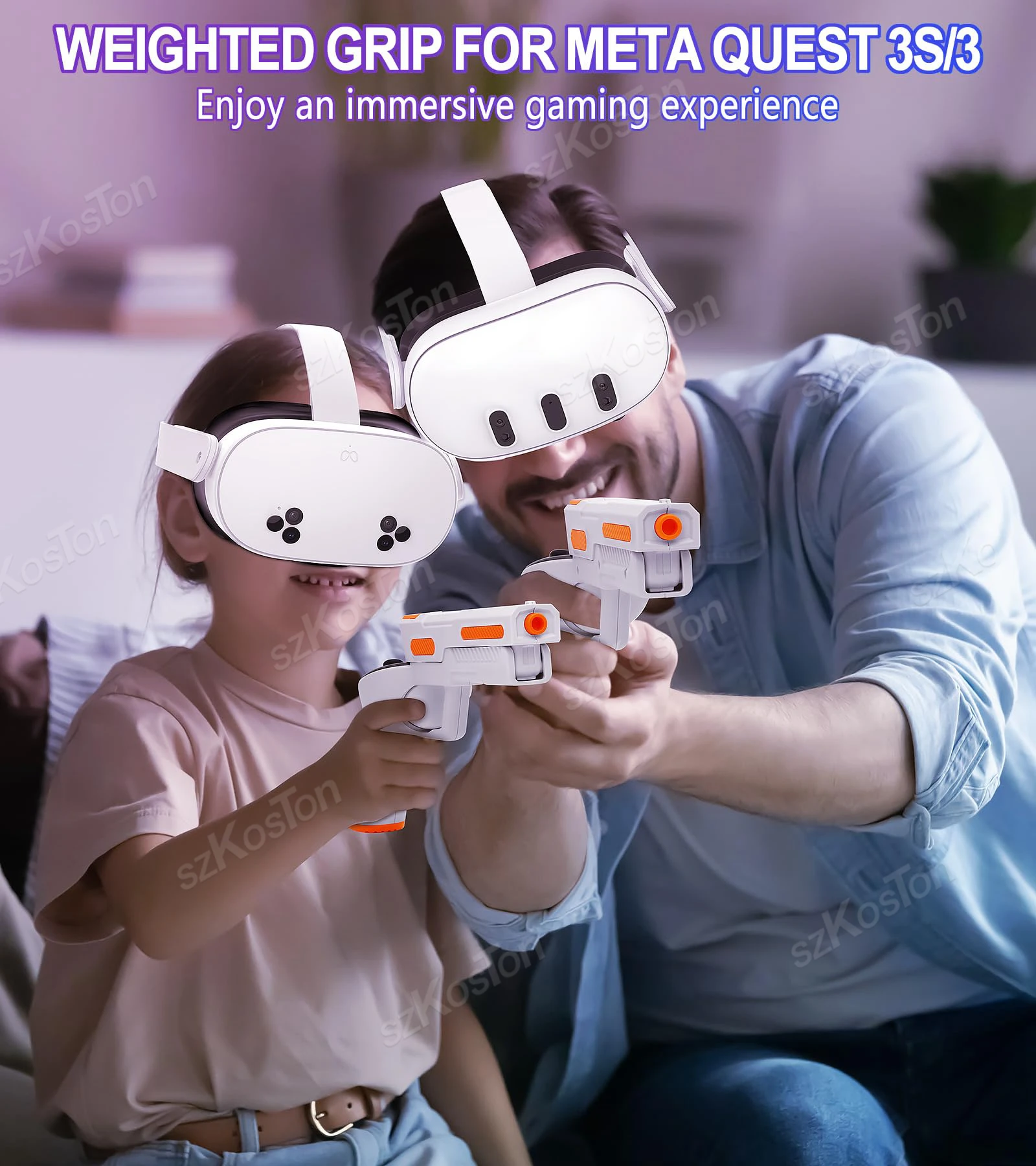 VR Gun Stock Grips for Meta Qu - Gaming Accessories Controller ulasan dan harga