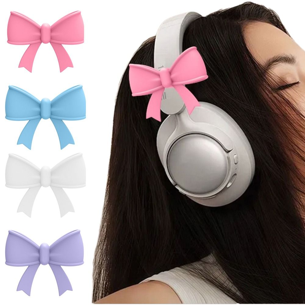 2PCS New Bow Shape Headphone D - Gaming Accessories Kawaii ulasan dan harga