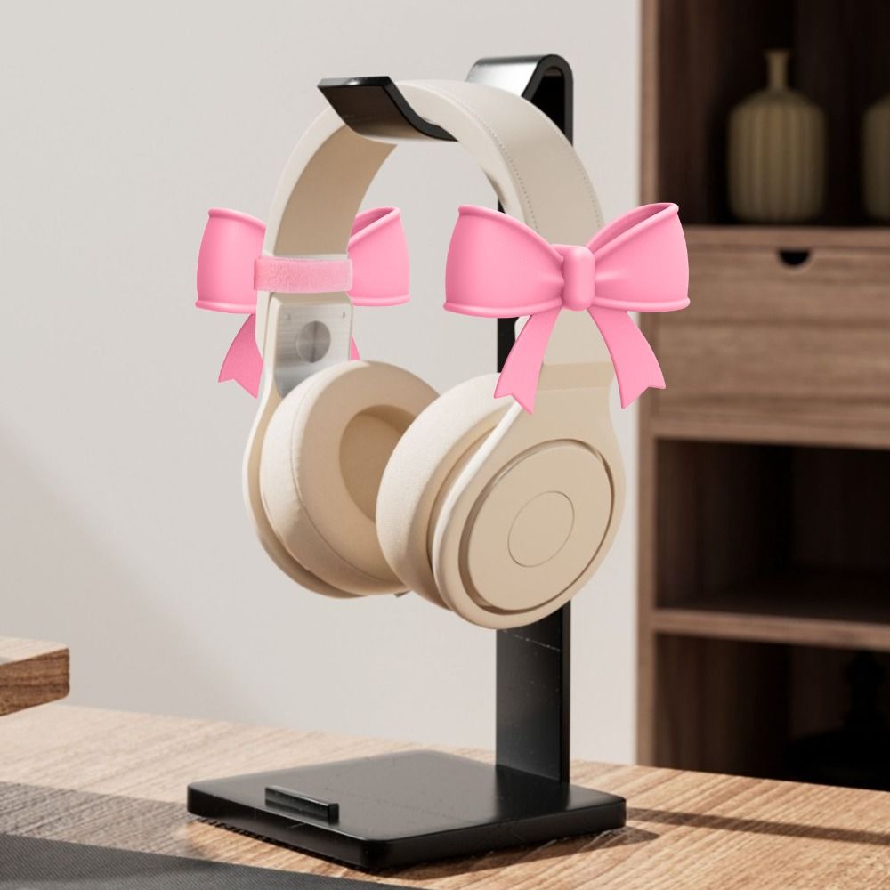 2PCS New Bow Shape Headphone D - Gaming Accessories Kawaii ulasan dan harga