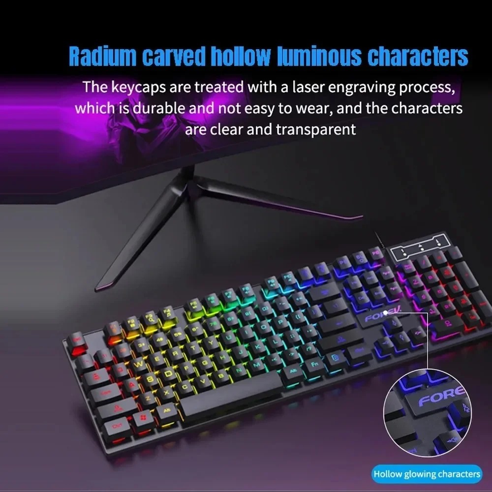 Kebidumei 104 Key Backlit Mech - Gaming Accessories Combo ulasan dan harga