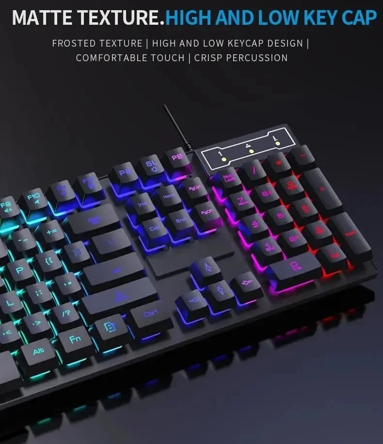 Kebidumei 104 Key Backlit Mech - Gaming Accessories Combo ulasan dan harga