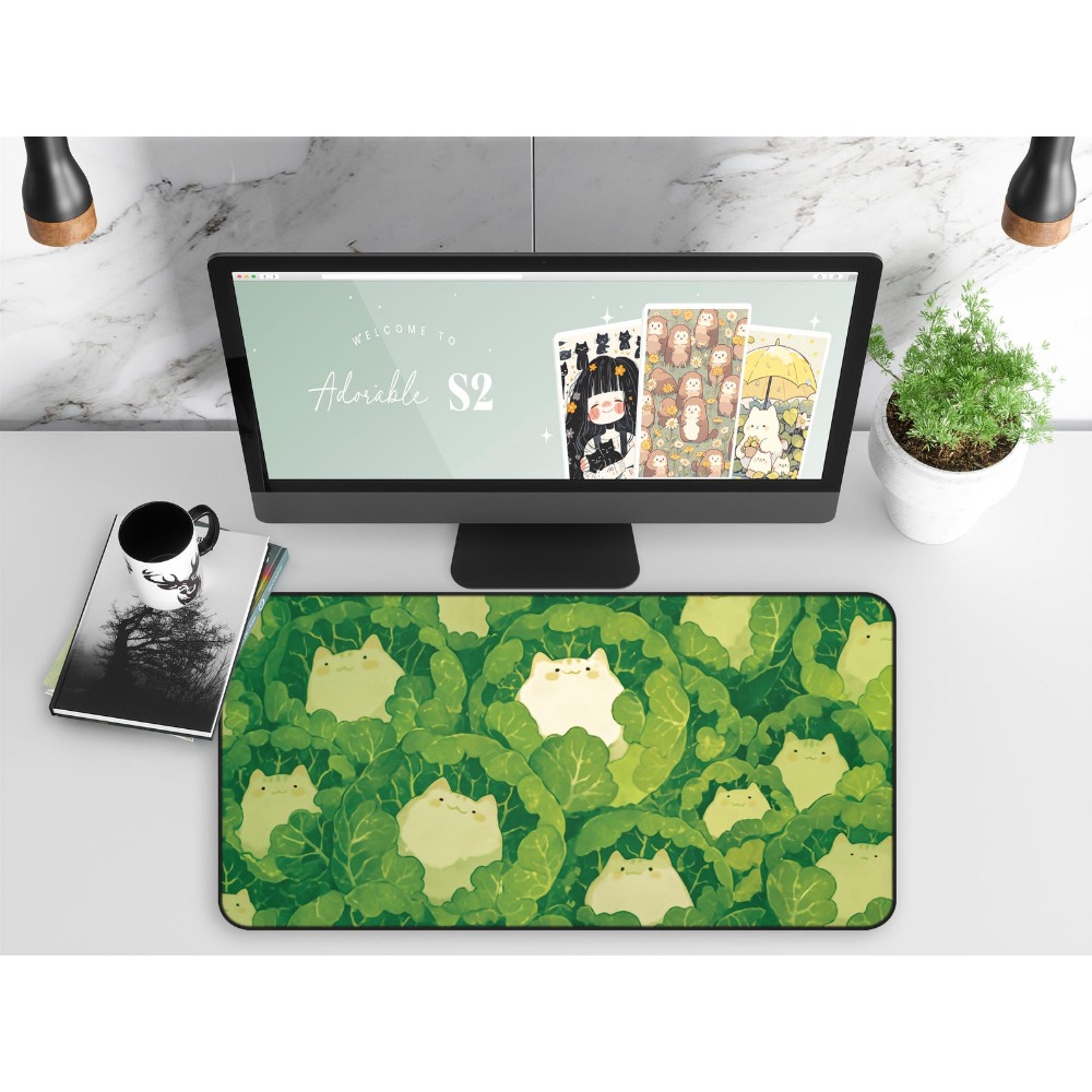 Kawaii Desk Mat, Cute Cats in  - Gaming Accessories Officeworks ulasan dan harga