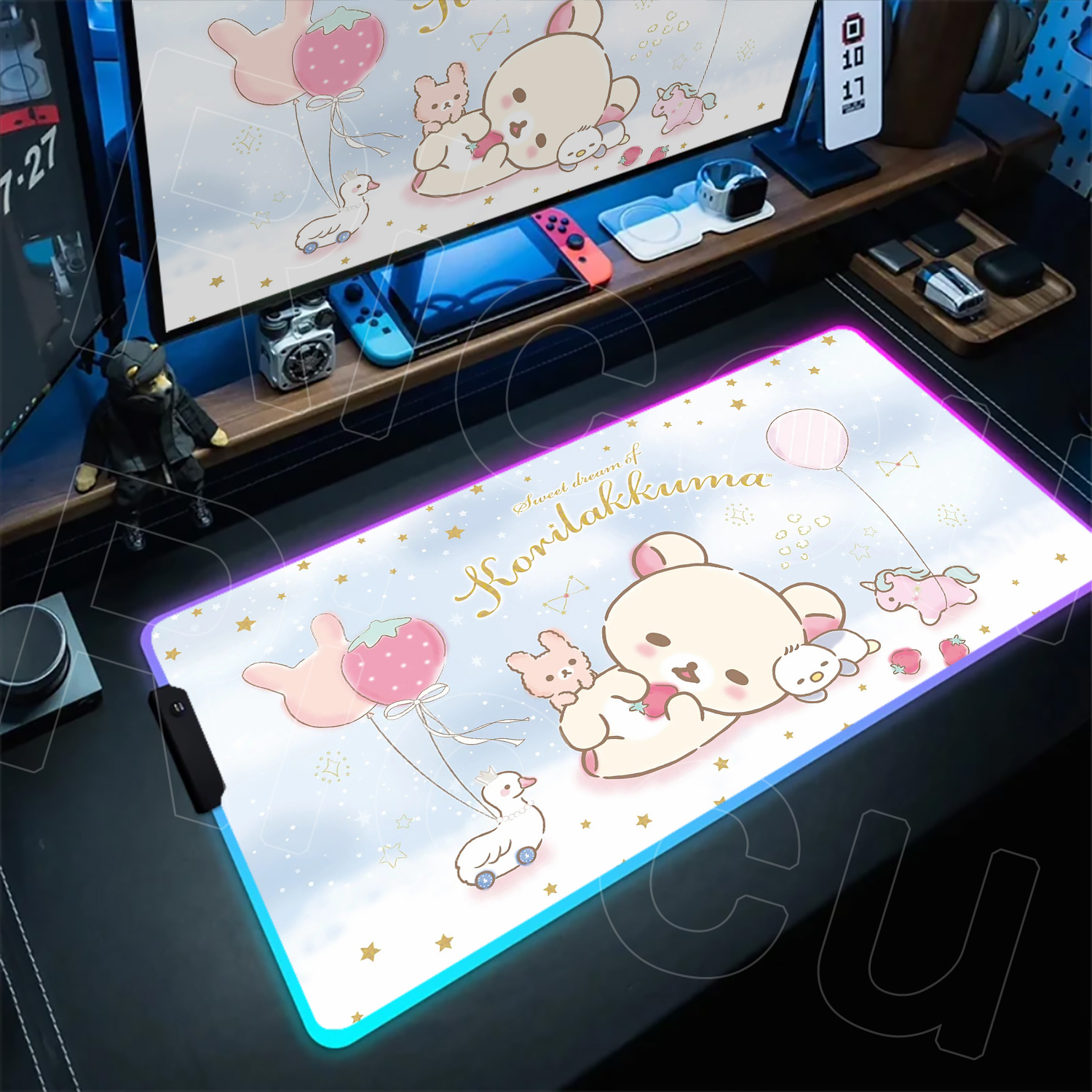 RGB Rilakkuma Large XXL Kawaii - Gaming Accessories Officeworks ulasan dan harga