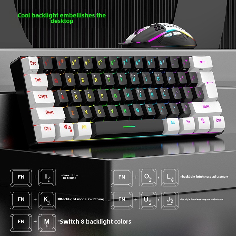 Keyboard and Mouse Sets 60% RG - Gaming Accessories Combo ulasan dan harga