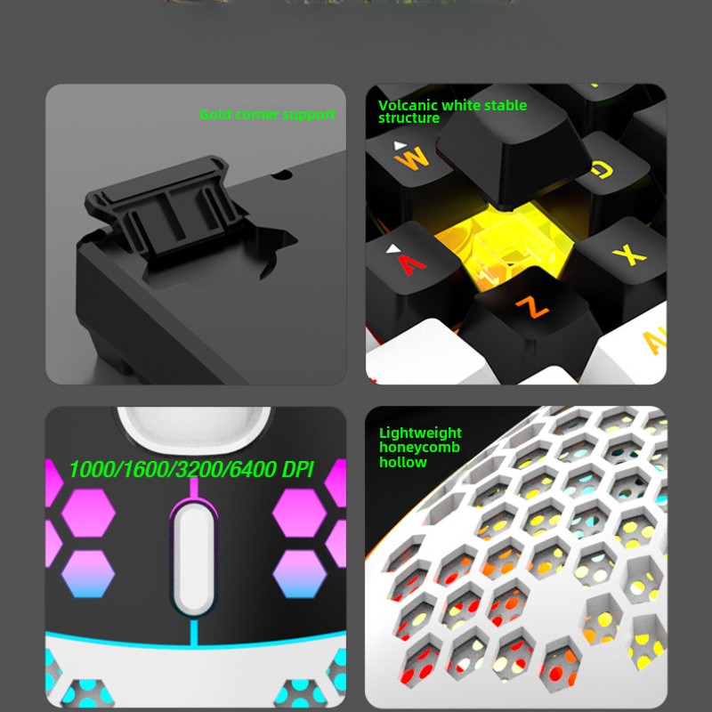 Keyboard and Mouse Sets 60% RG - Gaming Accessories Combo ulasan dan harga