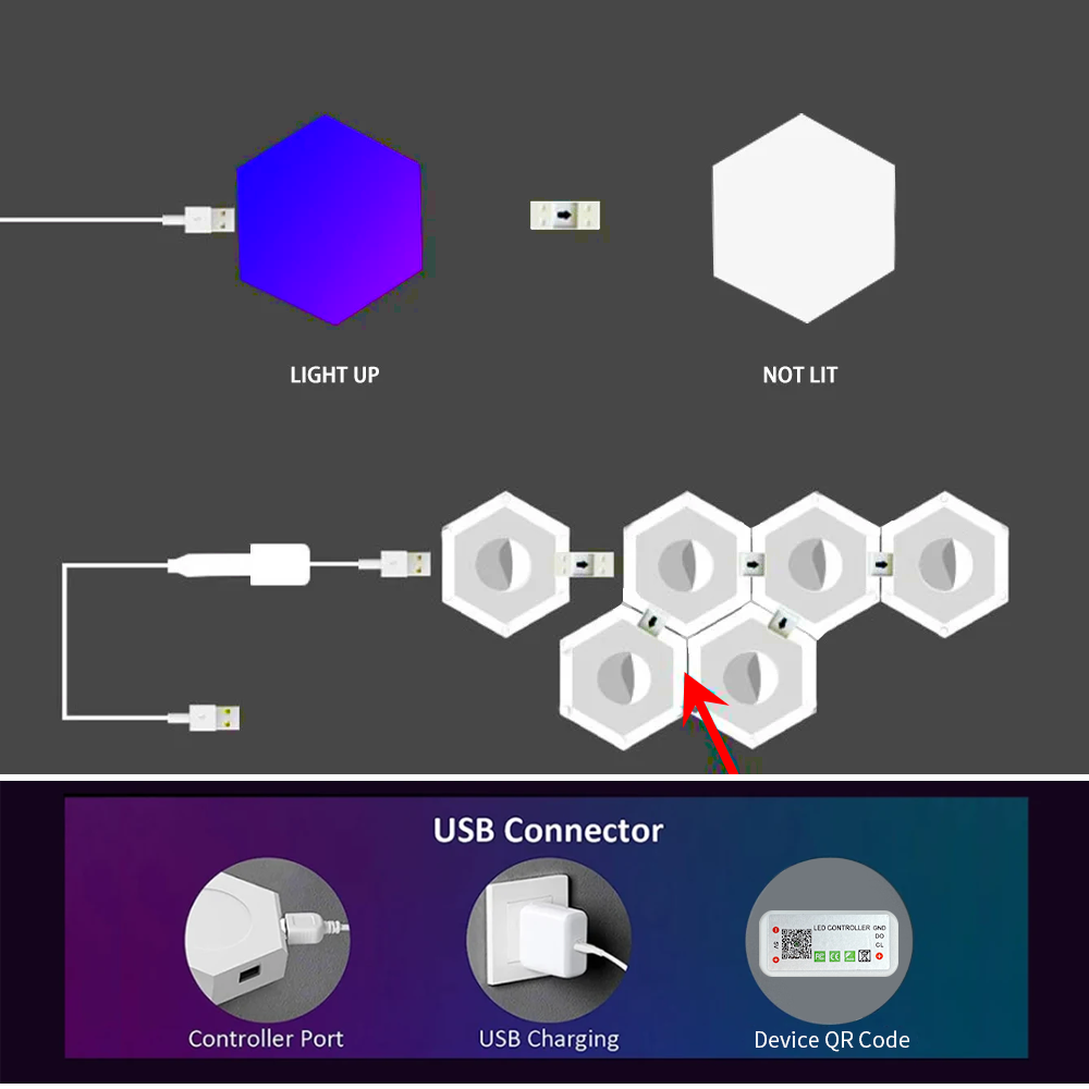Smart RGB Hex Wall Light DIY S - Gaming Accessories Led ulasan dan harga